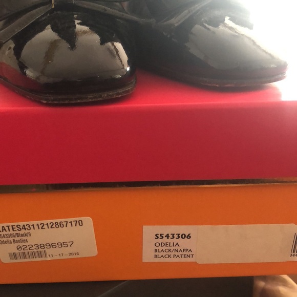 Kate Spade Odelia Black/Nappa & Blk Patent Boot Sz. 9M EUC - Picture 6 of 6